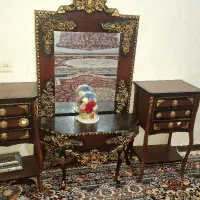 فروش آینه وکنسولِ  ودوتاپاتختی همراه باساعت زیبا|مبلمان خانگی و میز عسلی|نورآباد ممسنی, |دیوار