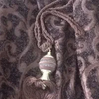 یک عدد پرده کریشه قهوه ای نو|پرده، رانر، رومیزی|محلات, |دیوار