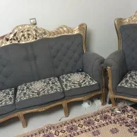 مبل سلطنتی چوب گردو طراحی دو طرفه|مبلمان خانگی و میز عسلی|فولادشهر, B6|دیوار