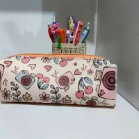 کیف و جا مدادی چرم طرح دار فانتزی|کیف، کفش، کمربند|مرودشت, تامین اجتماعی‎|دیوار