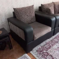 مبل ۷ نفره چرم و پارچه تمیز|مبلمان خانگی و میز عسلی|رشت, فلسطین|دیوار