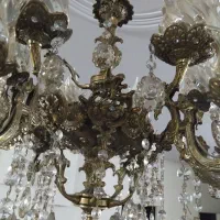 لوستر برنجی ۱۲ شعله