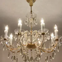 ۳عددلوستر۸شاخه ماریاترزااصل چک بااویزهای اتریشی