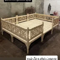 تخت سنتی چوب روس|مبلمان خانگی و میز عسلی|خرم‌آباد, |دیوار