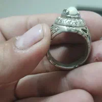 انگشتر نقره اوپال شیری با رکاب جوندار|جواهرات|تهران, ائمه اطهار|دیوار