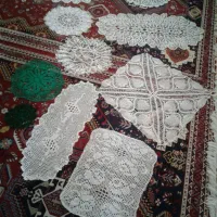 رومیزی کاموایی دستباف