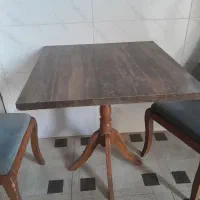 میز چوبی و فلزی چهار عدد|میز و صندلی غذاخوری|رحیم‌آباد, |دیوار