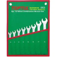 ست آچار ۸ تایی تاپ تول toptul یک سر تخت و رینگی