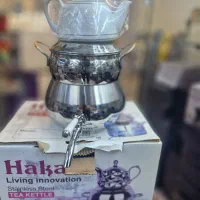 سماور روگازی استیل کف چدن