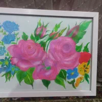 نقاشی مدادرنگی کار دست