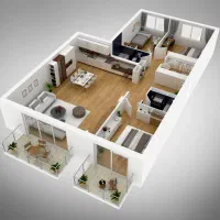 پلان، نما، برش. سه بعدی