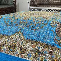 لحاف کرسی دست دوز مدل سبحان فیروزه‌ای با لوازمات|رختخواب، بالش، پتو|تهران, یافت آباد جنوبی|دیوار