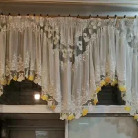 یک عدد نیم پرده گیپور|پرده، رانر، رومیزی|قم, شهرک طالقانی|دیوار