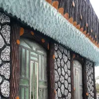 سیمانکاری طرح سنگ ،طرح چوب،آبنما آلاچیق