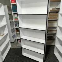 قفسه کتابخانه سفید نوار لبه مشکی عرض ۸۰ قد ۱۹۰|فروشگاه و مغازه|تهران, نعمت‌آباد|دیوار