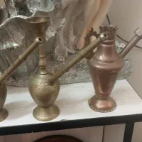 دوعدد قلیان تمام مسی همراه پارچ مسی|کلکسیون اشیاء عتیقه|تهران, شادآباد|دیوار