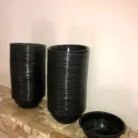 ظرف یکبار مصرف گرد مشکی ماکروویوی بدون درب