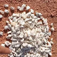 شن سفید دانه شکسته ،سنگ نمره بندی شده سفید تزئینی