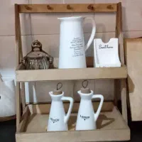 استند چوبی دو طبقه آشپزخانه و دکوری