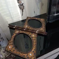 پرده جمع کن لوزی فانتزی چوبی/گل میخ/گل پرده نو|پرده، رانر، رومیزی|شیراز, شهرک مطهری|دیوار