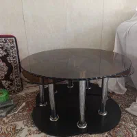 ست میز عسلی شیشه ای
