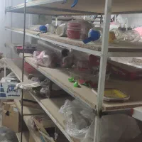 فروش قفسه دو طرفه فلزی ساخته شده با قوطی|کتابخانه، شلف، قفسههای دیواری|یاسوج, |دیوار