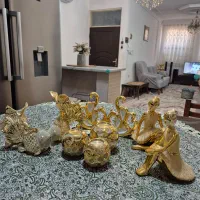 ۹ تکه دکوری طلایی در حد نو
