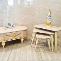 جلومبلی ۴تکه طرح خطی تمامFRPعسلی میز جلو مبلی