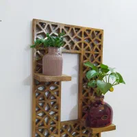 هدیه روزمادرشلف دیواری دور ستاره دوطبقه|کتابخانه، شلف، قفسه‌های دیواری|طرقبه, |دیوار