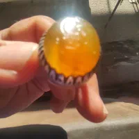 دوانگشترعقیق زرد با رکاب نقره|کلکسیون اشیاء عتیقه|بندر ترکمن, |دیوار