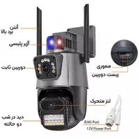 دوربین مداربسته سیم کارتی دو لنز چرخشی