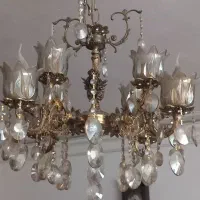 لوستر برنجی ۸ شعله