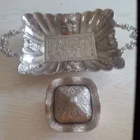 دیس پایه دار و قندان سیلور