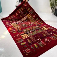 فرش کلاسیک زمینه قرمز لاکی