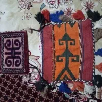 دوعدد کیف پشمی قالی بافت قدیمی