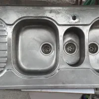فروش سینک دست دوم  روکار سایز ۱۴۰×۶۰ لگن راست