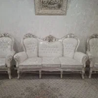 مبل استیل 11 نفره و نهارخوری 4 نفره تماما چوب راش