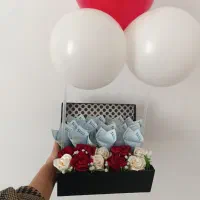 باکس پول آرایی با گل های روبانی|صنایع دستی و سایر لوازم تزئینی|قره چای, |دیوار