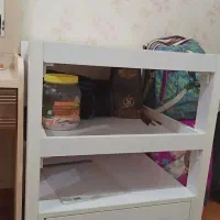 ترولی MDF سه طبقه به همراه کشو تمیز و سالم|آرایشگاه و سالن‌های زیبایی|گنبد کاووس, |دیوار