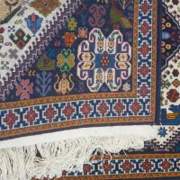 قالی دستباف یک در یک ونیم|فرش|خرم بید, |دیوار