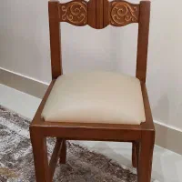 صندلی چوبی منبت کاری|میز و صندلی غذاخوری|دماوند, گیلاوند|دیوار