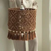 لوستر مکرومه|لوستر و چراغ آویز|باغستان, |دیوار