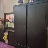 فروش تخت میز توالت و کمد|تخت و سرویس خواب|لامرد, |دیوار