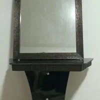 آینه کنسول تمیز ترکیب شیشه و چوب
