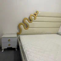 فروش تخت خواب ۲ نفره با پاتختی و میز تلوزیون|تخت و سرویس خواب|خوی, |دیوار