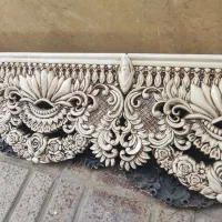 قاب پرده کرم قهوه ای