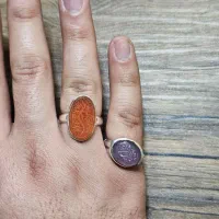 دو عدد انگشتر عقیق خطی