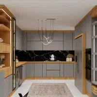 کابینت آشپزخانه و کمددیواری قفسه بندی باmdfوچوب|خدمات پیشه و مهارت|اردبیل, |دیوار