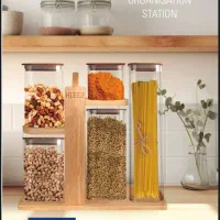 بانکه شیشه ای ادویه و حبوبات