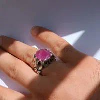 انگشتر نقره یاقوت اصل